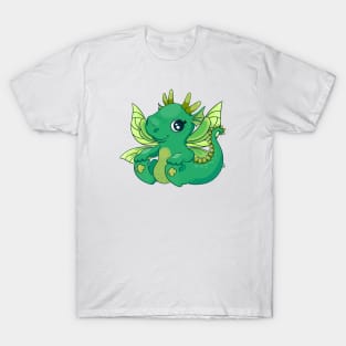 Cute green little dragon  2024 T-Shirt